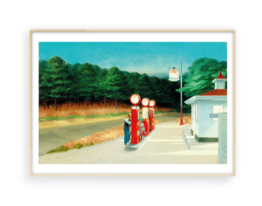 Edward Hopper, Gas Station, 1942, poster print. Select A4, A3, A2 or A1 size poster.
