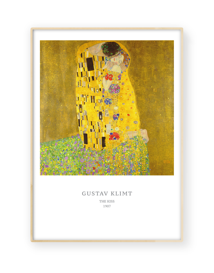Shop for Gustav Klimt, The Kiss - 1907, poster print.