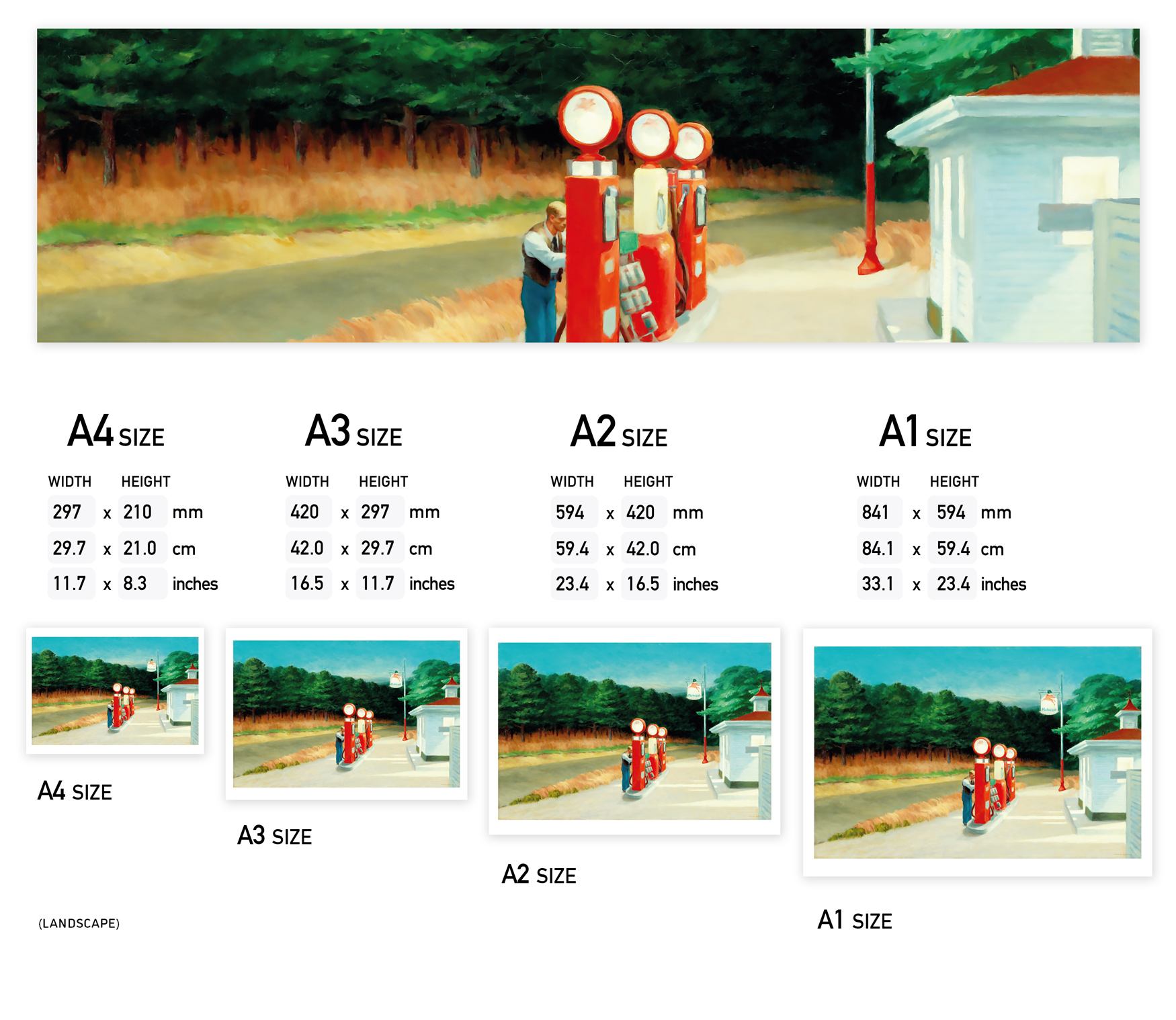Buy an Edward Hopper poster. Select A4, A3, A2 or A1 size poster.
